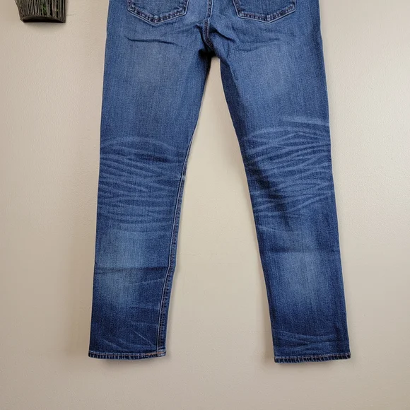 American Eagle Tomgirl Medium Wash Mid Rise Button Fly Distressed AE 2 Jeans - Picture 13 of 16